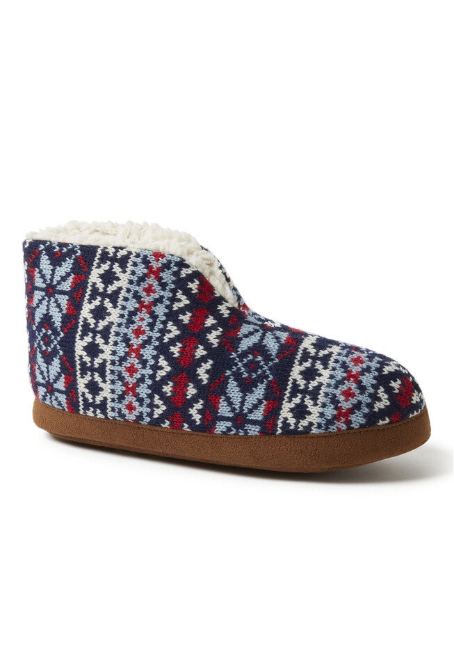 Fairisle Slippers, RED BLUE, hi-res image number null
