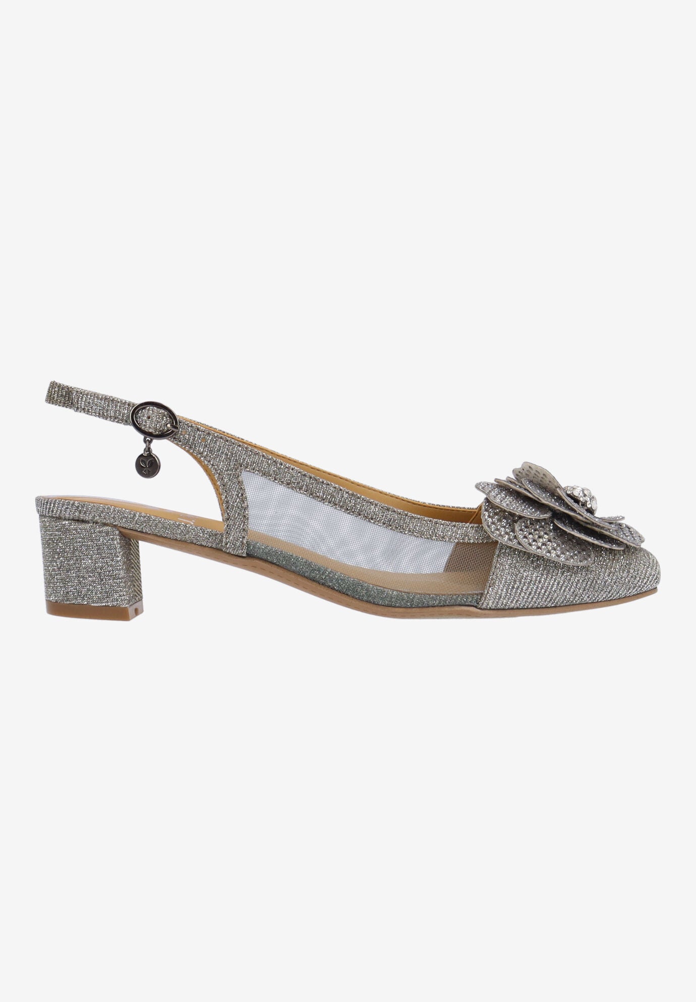 Bellina Slingback Pump, PEWTER, alternate image number 3