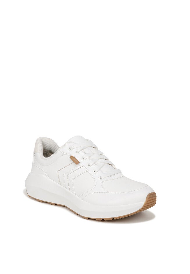 Hannah Retro Sneaker, WHITE FAUX LEATHER, hi-res image number 0