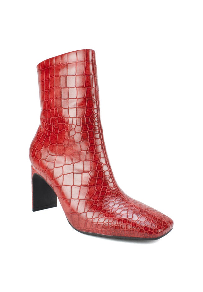 Nicole Bootie, RED CROCO PRINT, hi-res image number 0