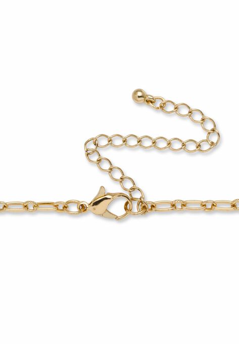 Gold Tone Waterfall 22" Necklace and Drop Earring Set, , on-hover image number null