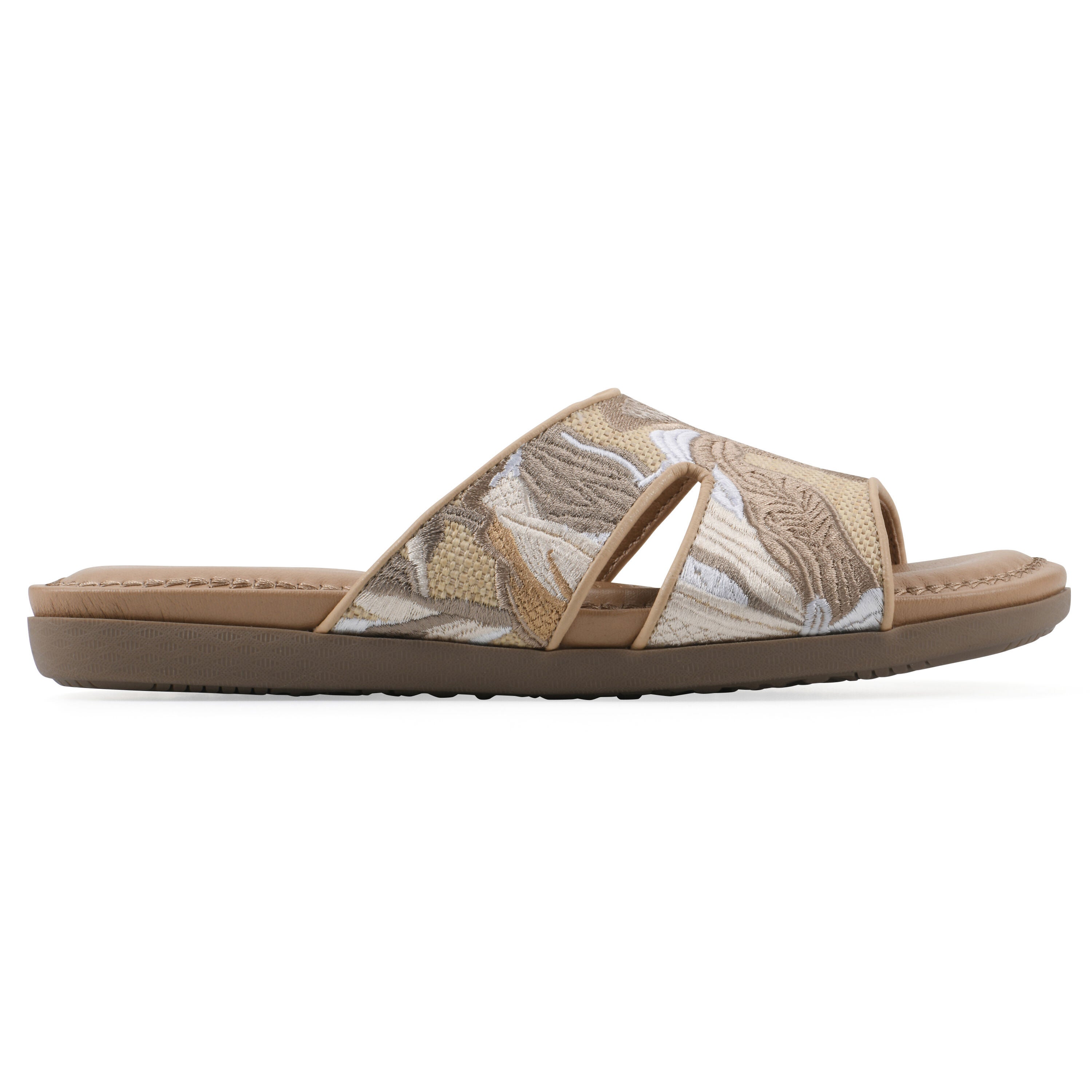 Frankly Slide Sandal, NATURAL MULTI, alternate image number 2