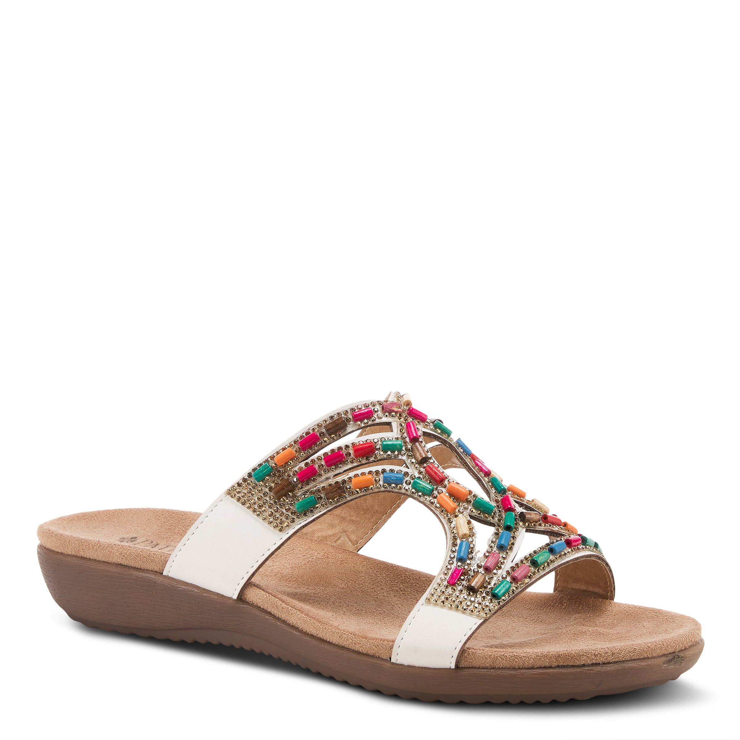 Twirling Slide Sandal, WHITE, hi-res image number 0