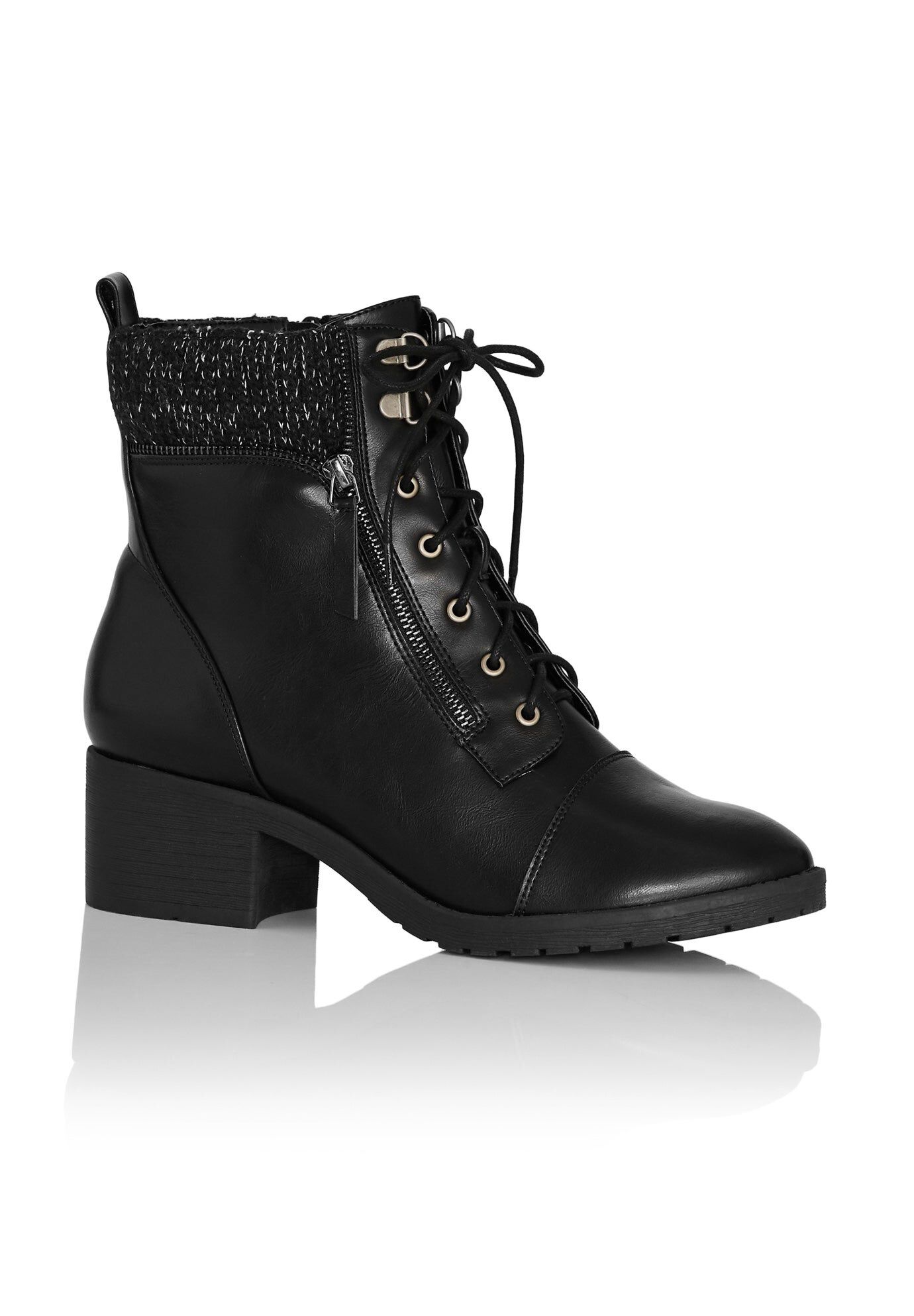 Rita Wide Width Brown Ankle Boot, BLACK, hi-res image number 0
