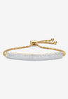 Gold-Plated Bolo 9" Bracelet with Diamond Accents, DIAMOND, hi-res image number null