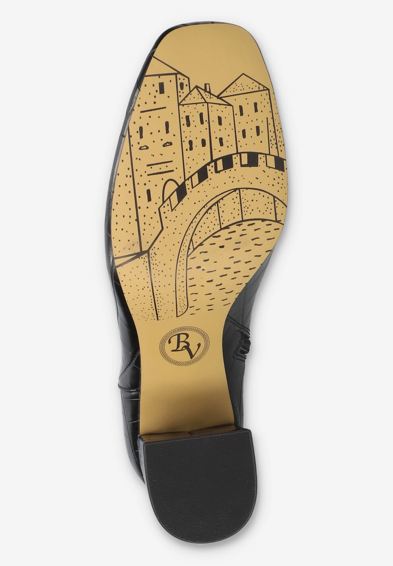 Wilma Square Toe Ankle Boot, BLACK CROCO, alternate image number 5