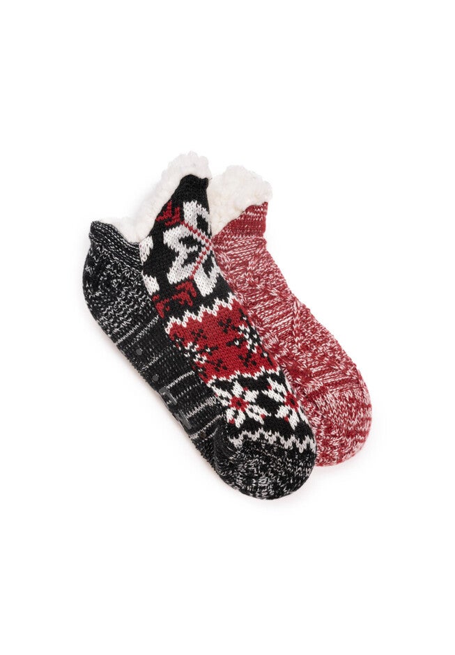 Cabin Short Slippers Socks, BLACK COMBO, hi-res image number 0