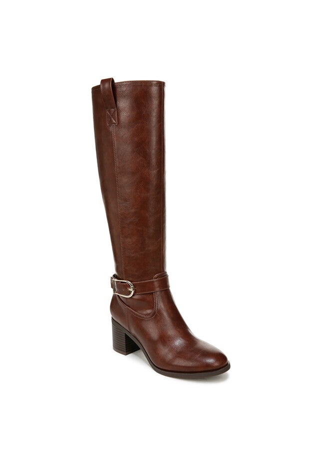 Legend Tall Wide Calf Boot, CHESTNUT FAUX LEATHER, hi-res image number 0