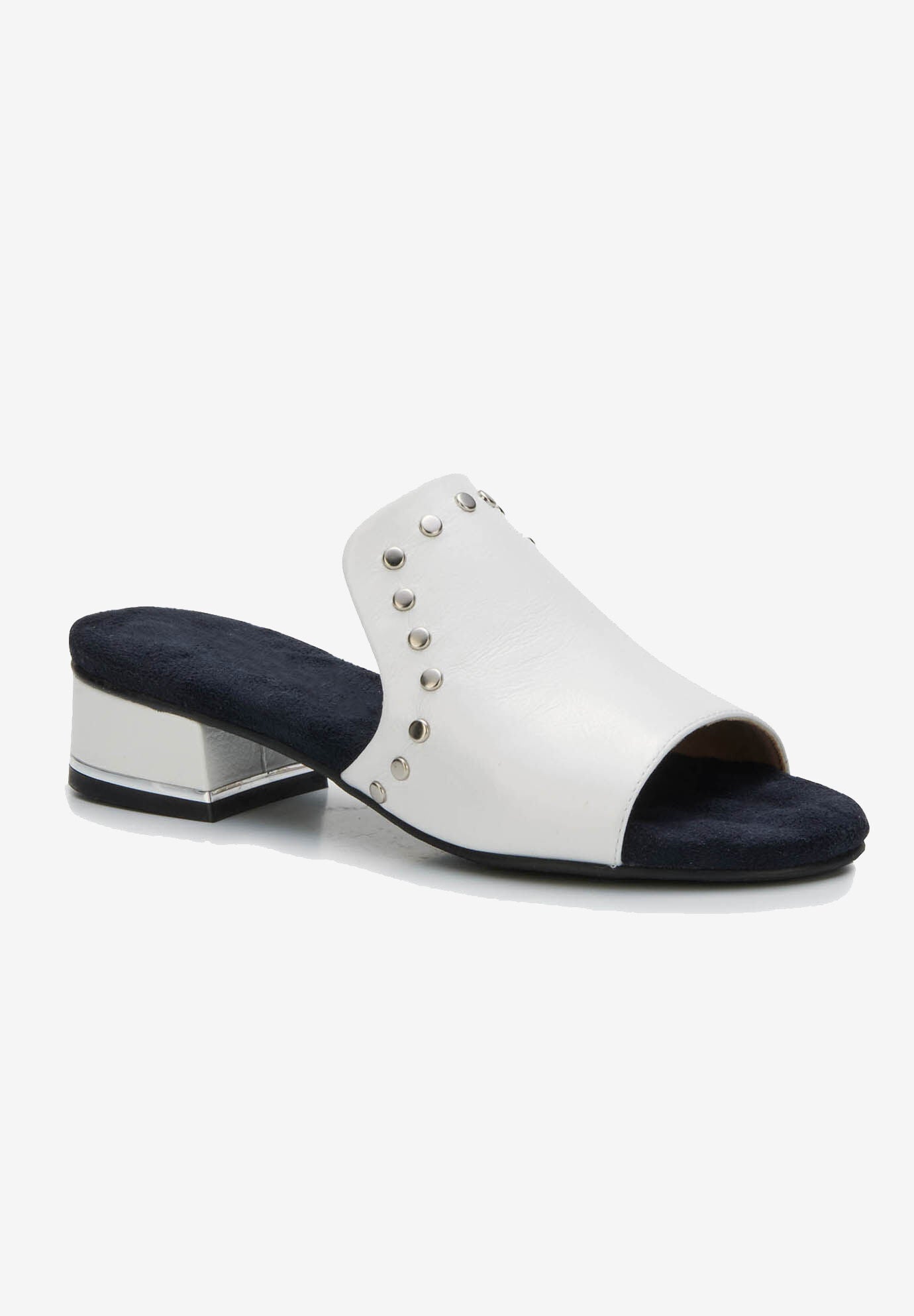 Bizzy Sandal, WHITE TUMBLED LEATHER, hi-res image number 0