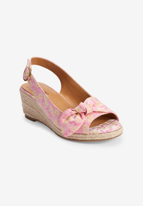 The Zanea Espadrille , PINK EMBROIDERY, hi-res image number null