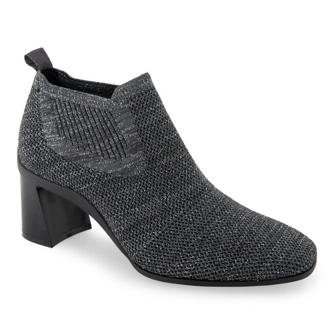 Canvas Knit Fabric Bootie, GUNMETAL, hi-res image number 0