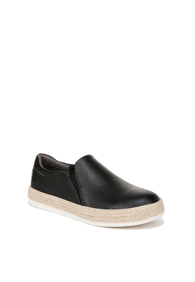Madison Sun Slip On Sneaker, BLACK FAUX LEATHER, hi-res image number null