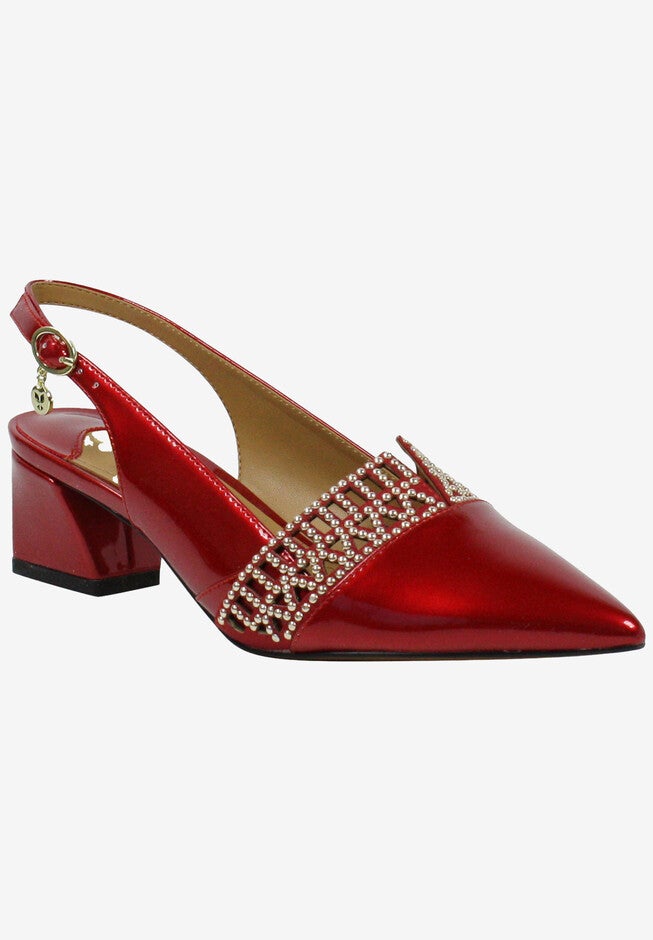Burano Slingback, RED PATENT GROSGRAIN, hi-res image number null