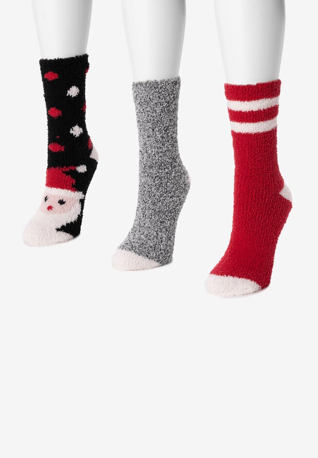 3 Pack Holiday Crew Socks, , alternate image number null