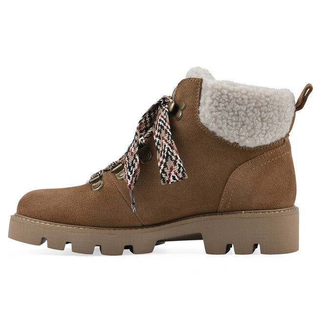 Gloving Faux Fur Hiker Bootie, CHESTNUT SUEDE, alternate image number null