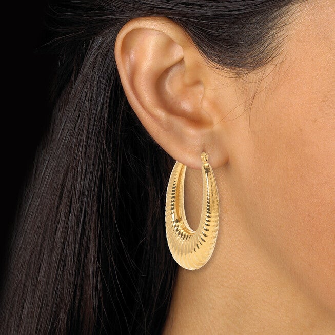 Yellow Gold Ion-Plated Stainless Steel Drop Earrings, 2-Pair Set, GOLD, alternate image number null