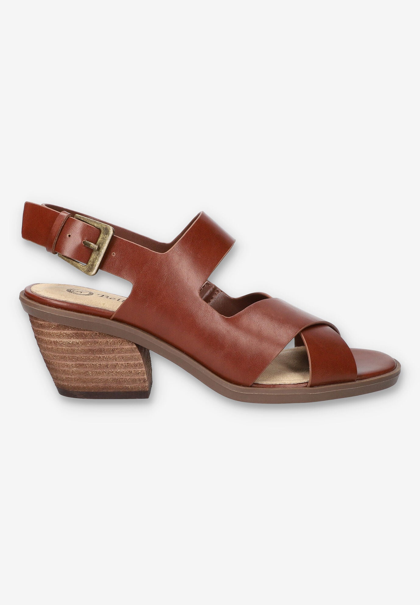 Cameron Block Heel Sandal, DARK TAN, alternate image number 2