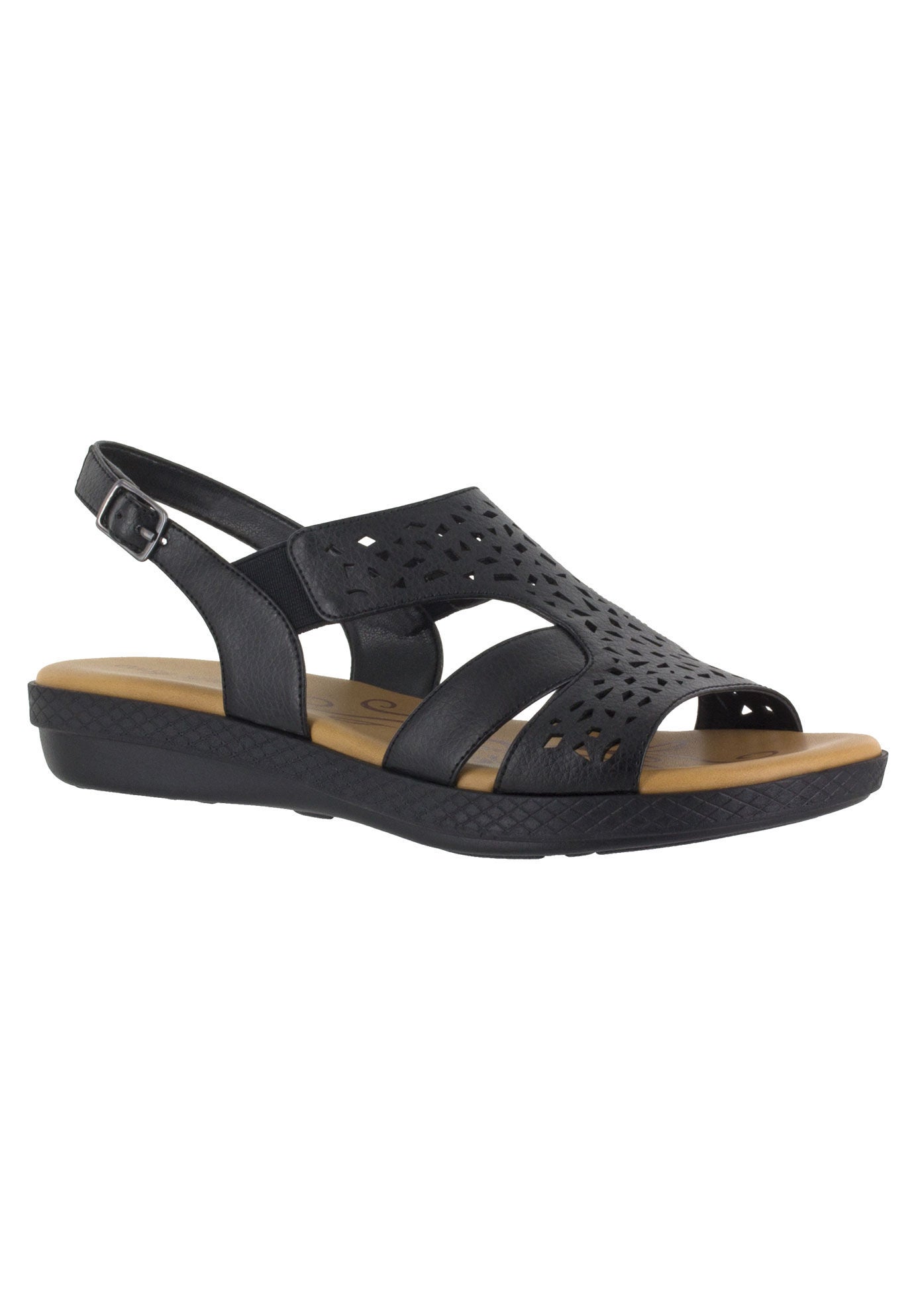 Bolt Sandals by Easy Street&reg;, BLACK, hi-res image number 0