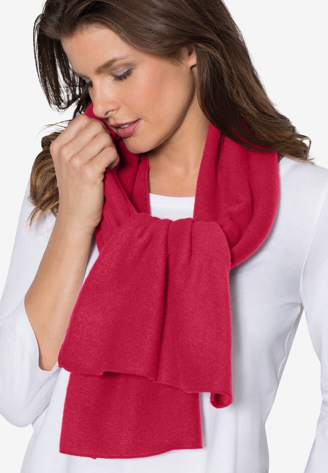 Plush Fleece Scarf, CLASSIC RED, hi-res image number null