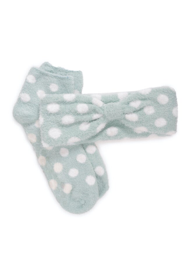 Aloe Infused Sock And Headband Set, MINT, hi-res image number 0