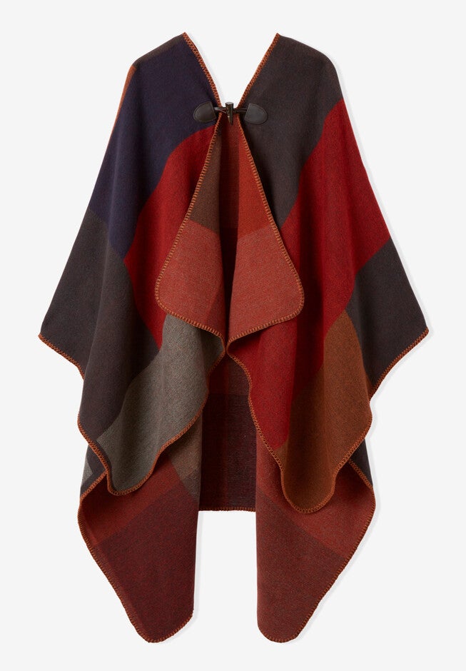 Color Block Shawl, BROWN COLORBLOCK, hi-res image number null