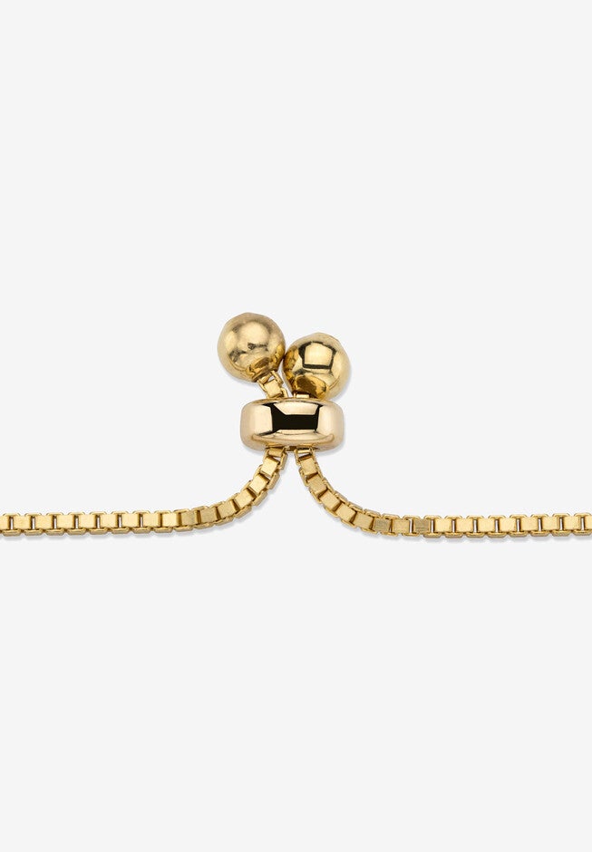 Gold-Plated Sterling Silver Diamond Accent "Mom" Slider Bracelet 10 inches, , on-hover image number null