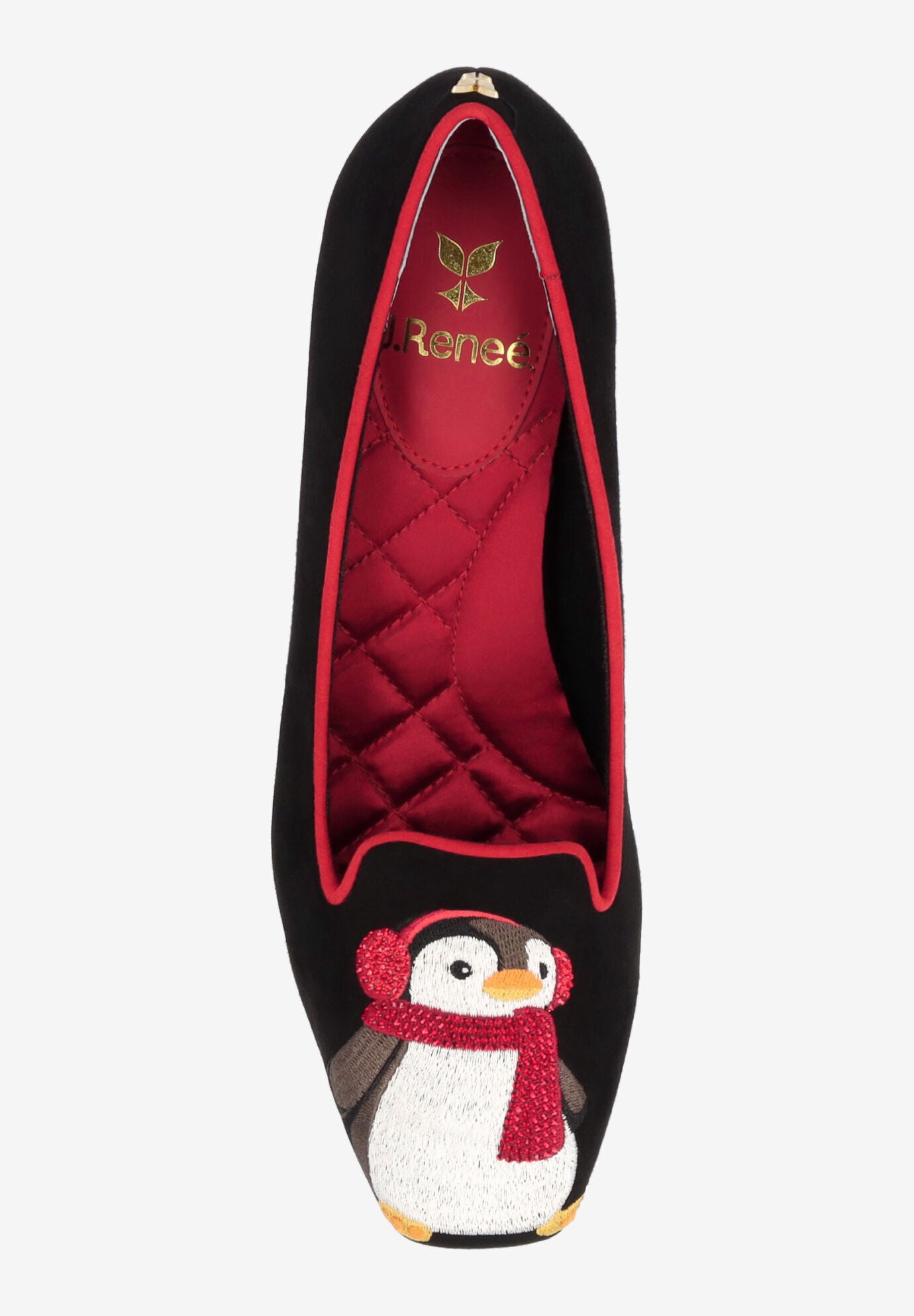 Pingwen Slip-On Pump, BLACK RED WHITE, alternate image number 1