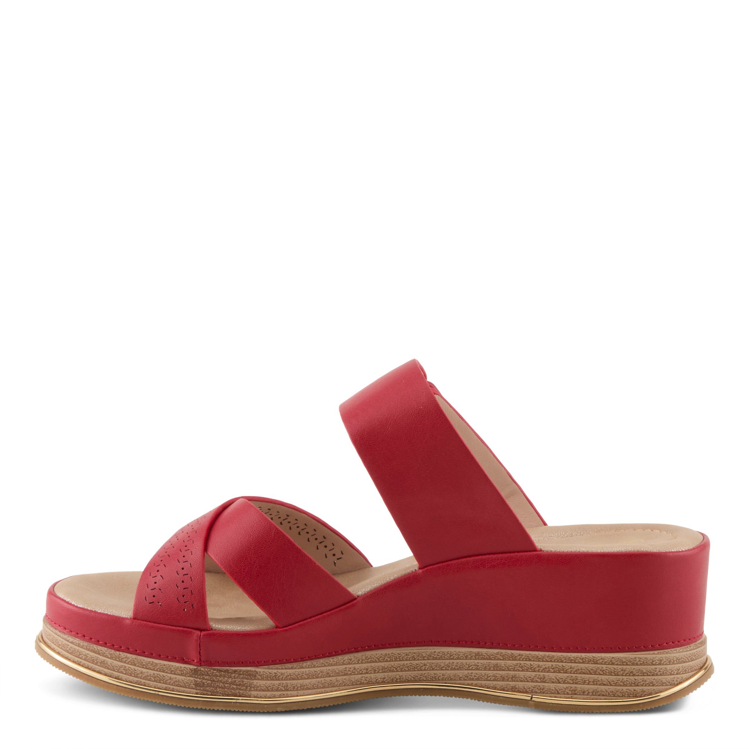 Cattaneo Wedge Sandal, RED, alternate image number 2