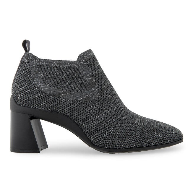 Canvas Knit Fabric Bootie, GUNMETAL, alternate image number 2