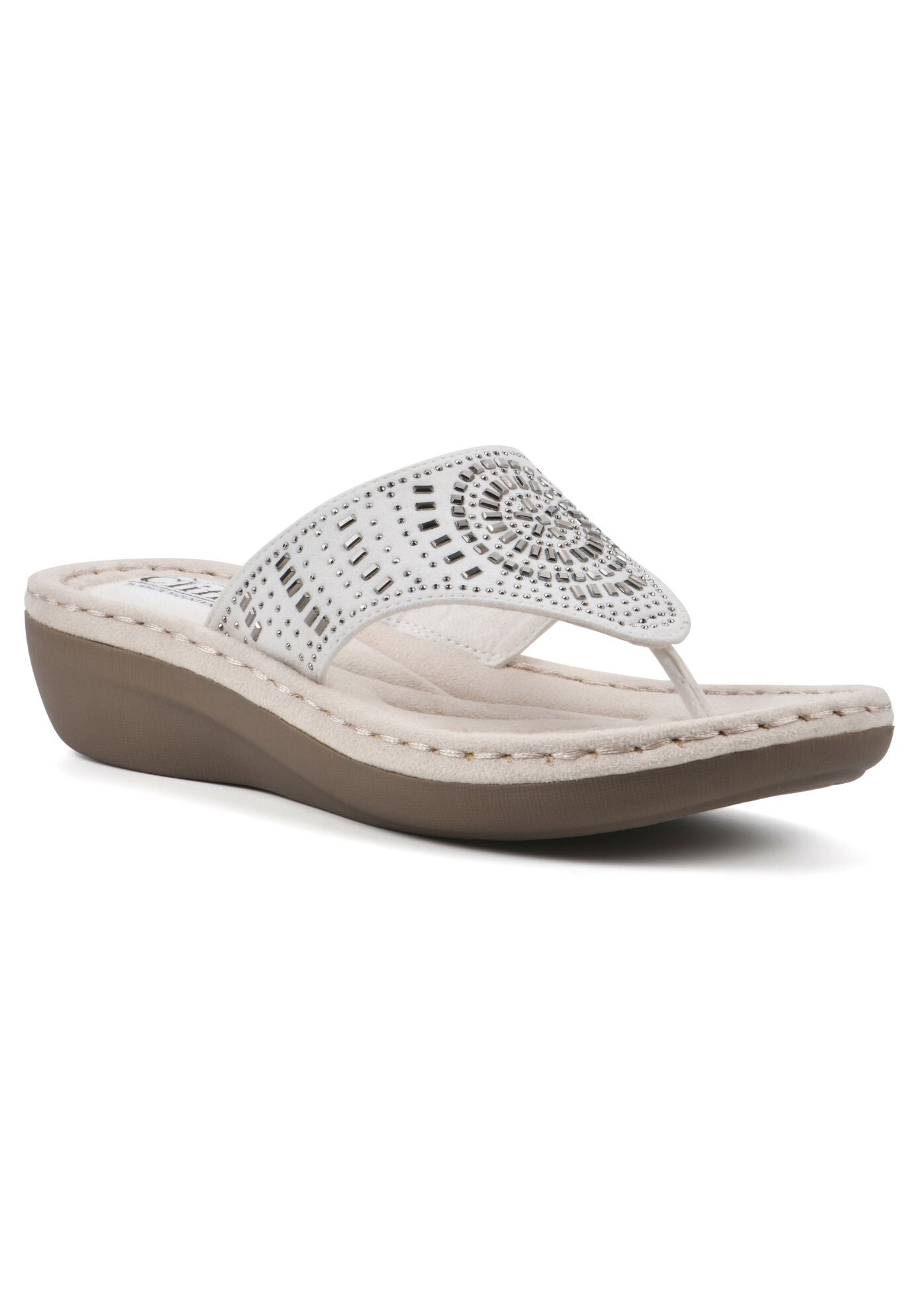 Cienna Sandals, WHITE FABRIC, hi-res image number 0
