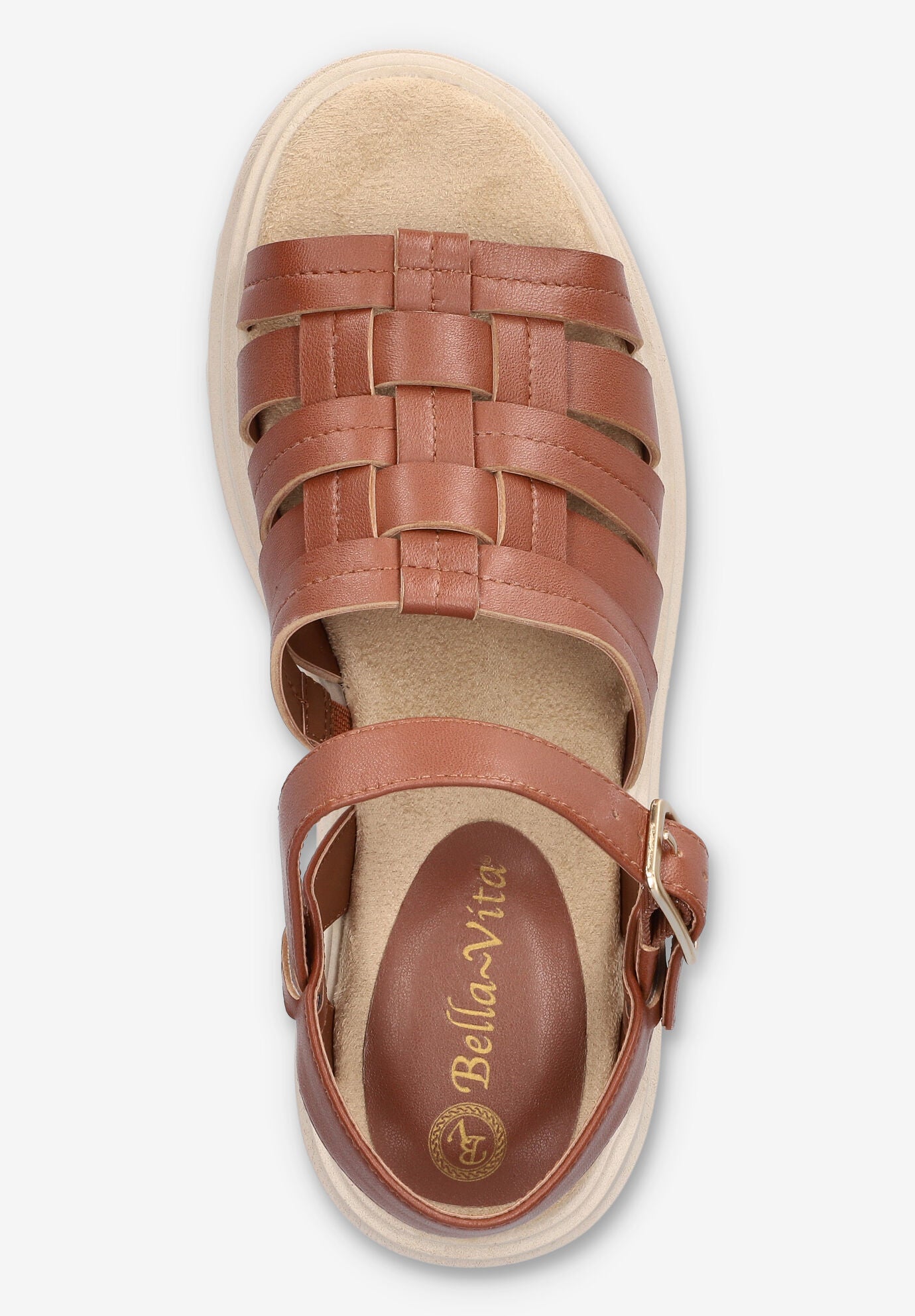 Loni Lug Sole Fisherman Sandal, DARK TAN LEATHER, alternate image number 6