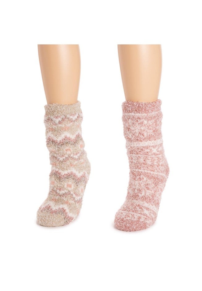 2 Pair Pack Cozy Sherpa Lined Cabin Socks, , alternate image number null