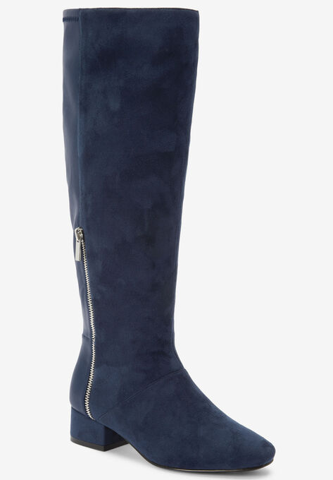The Ivana Wide Calf Boot , NAVY, hi-res image number null
