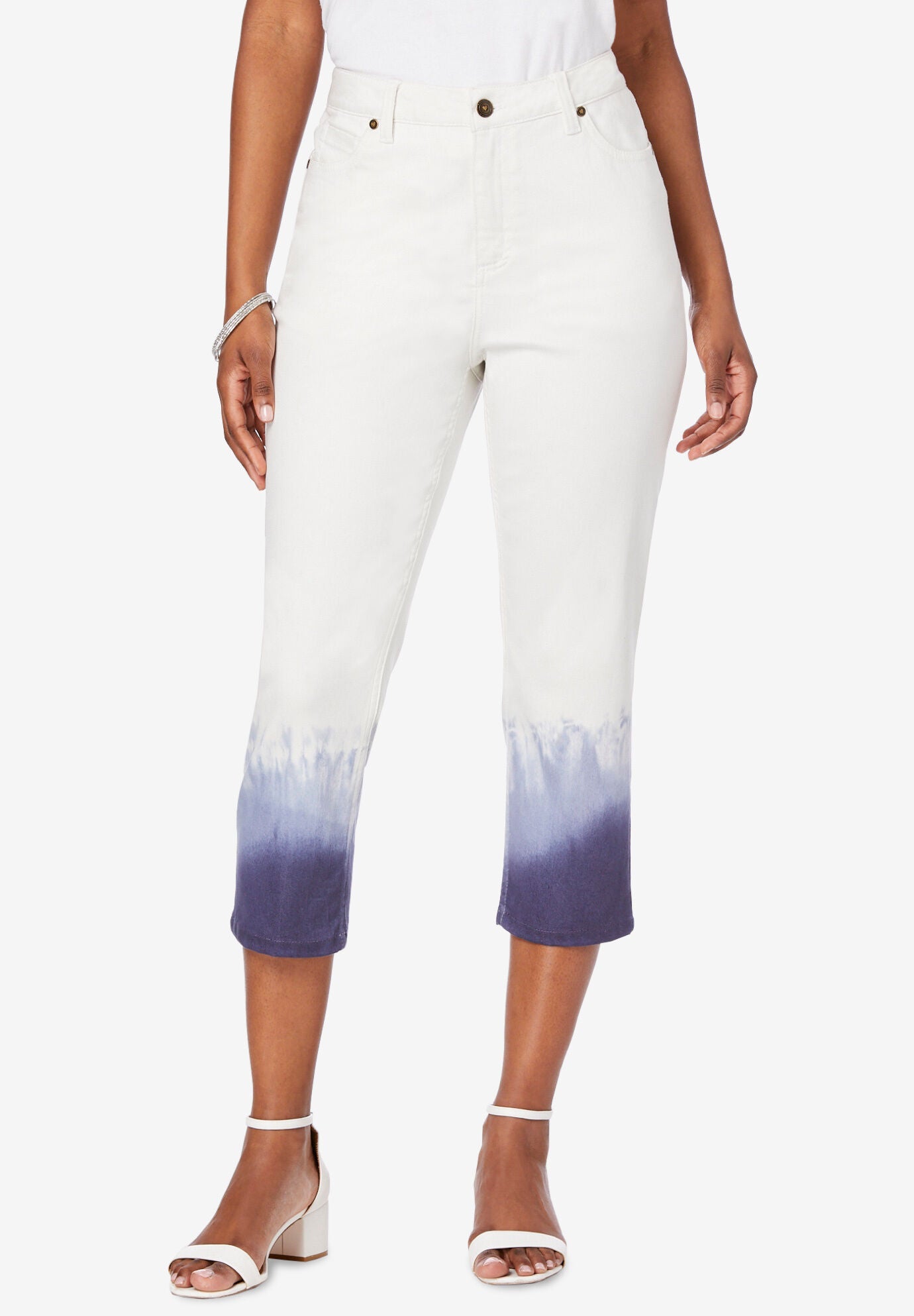 Tie-Dye Capri, NAVY DIP DYE, hi-res image number 0