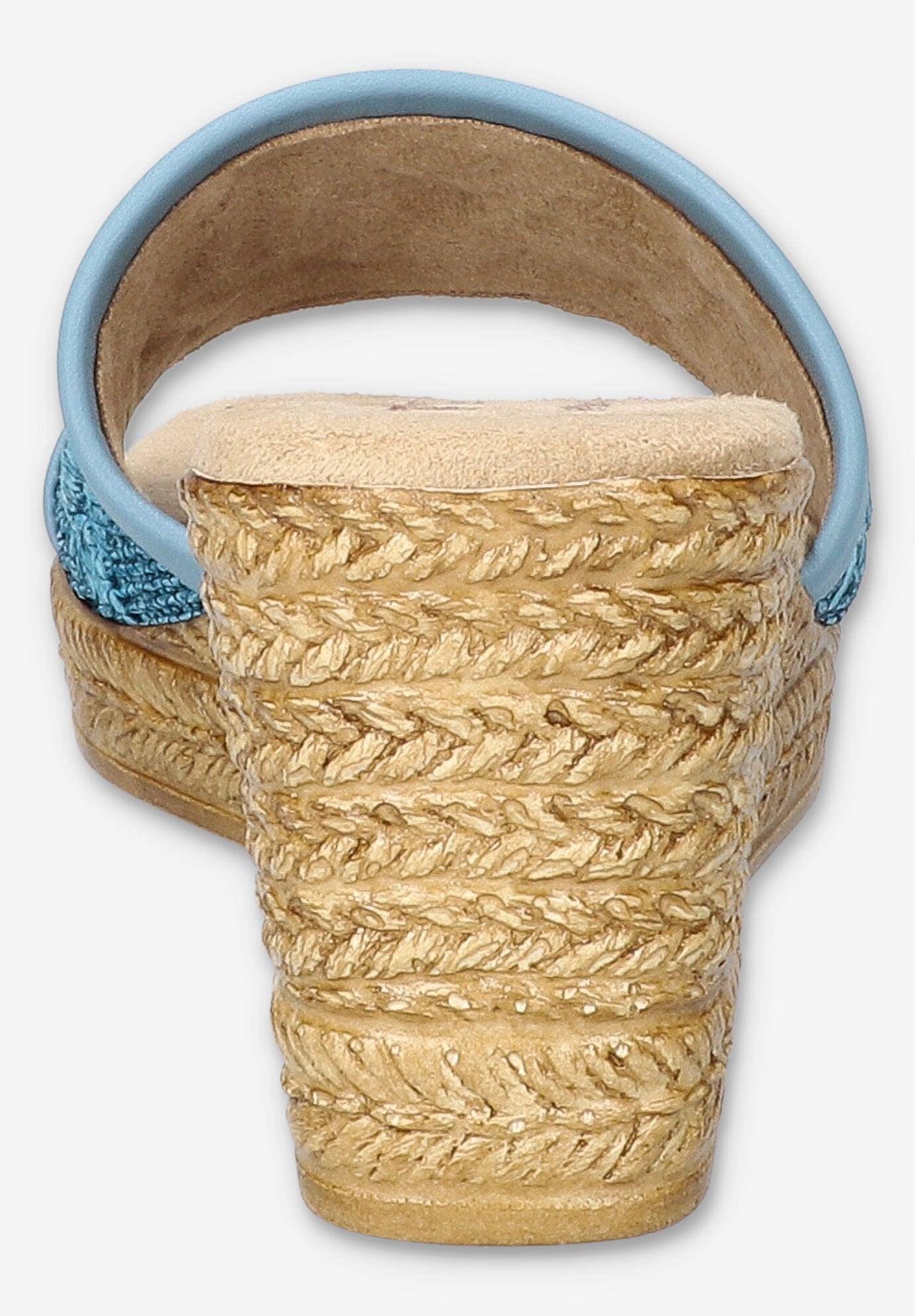 Ricci Wedge Sandal, DENIM RAFFIA FLOWER, on-hover image number 1