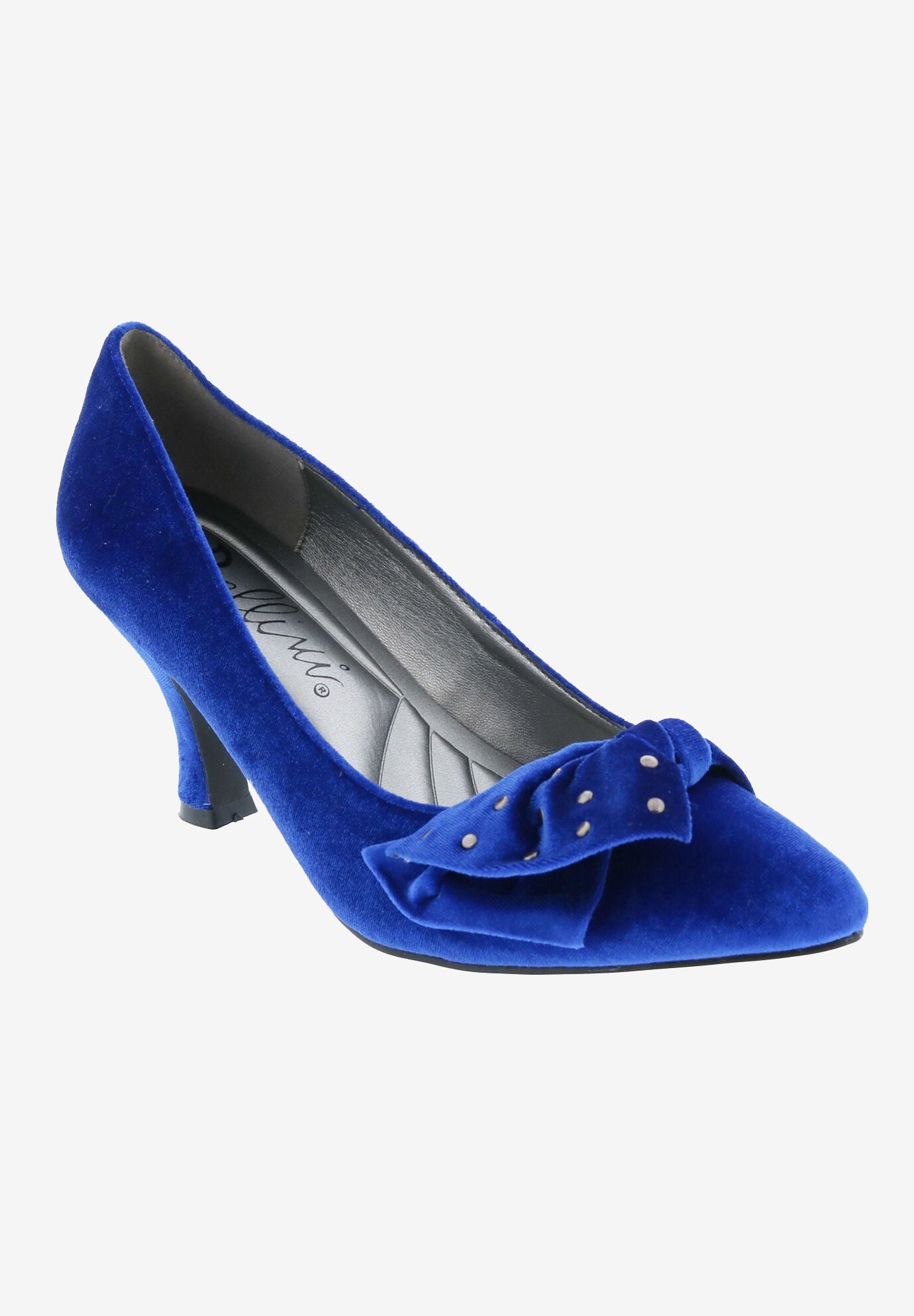 Charm Stud Kitten Heel Pump, ROYAL BLUE VELVET, hi-res image number 0