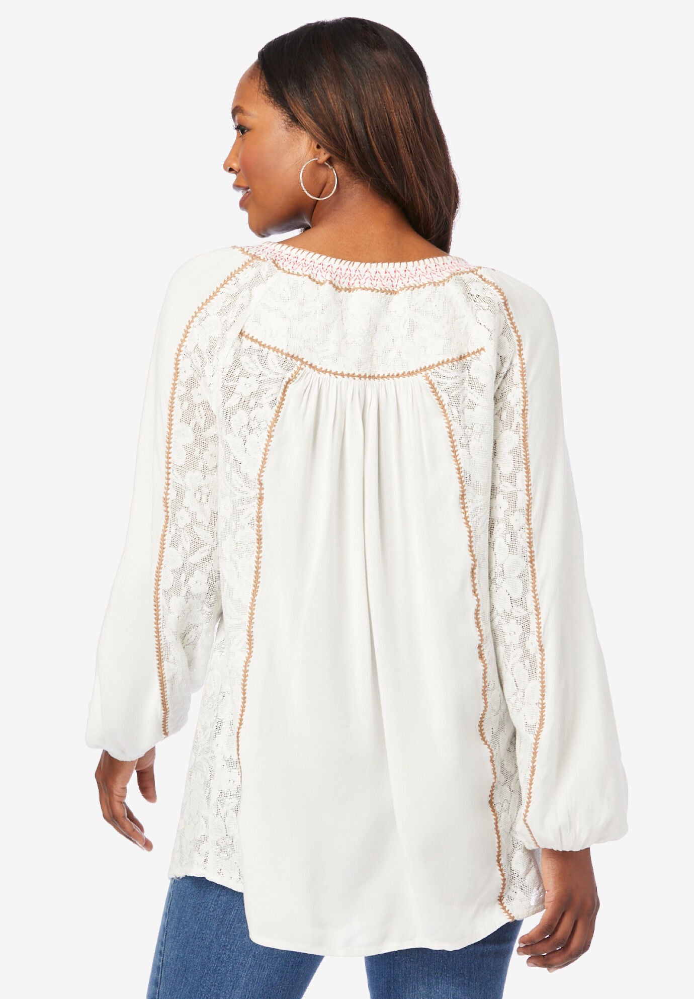 Embroidered Boho Tunic, , on-hover image number 1