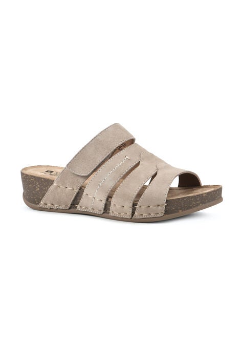 Fame Slide Sandal, SAND SUEDE, hi-res image number null