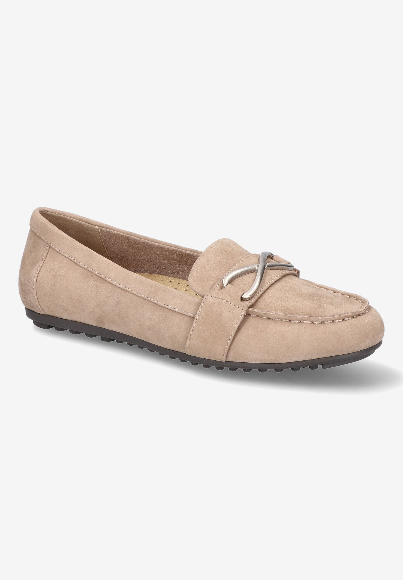 Susmita Loafer, ALMOND SUEDE LEATHER, hi-res image number 0