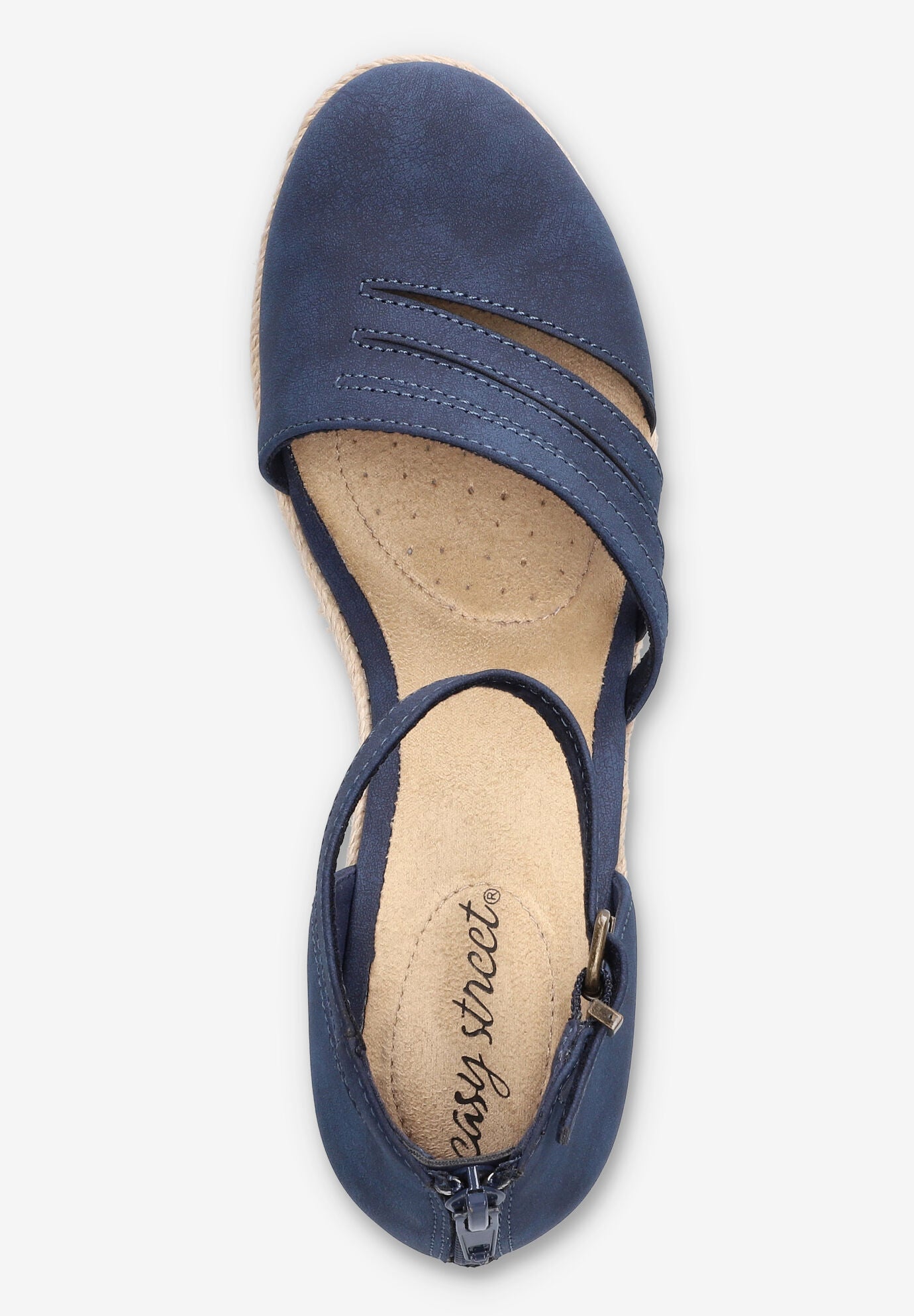 Daytona Espadrille Wedge, NAVY, alternate image number 6