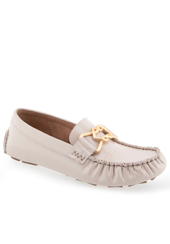 Gaby Casual Flat, NATURAL PATENT PEWTER, hi-res image number null