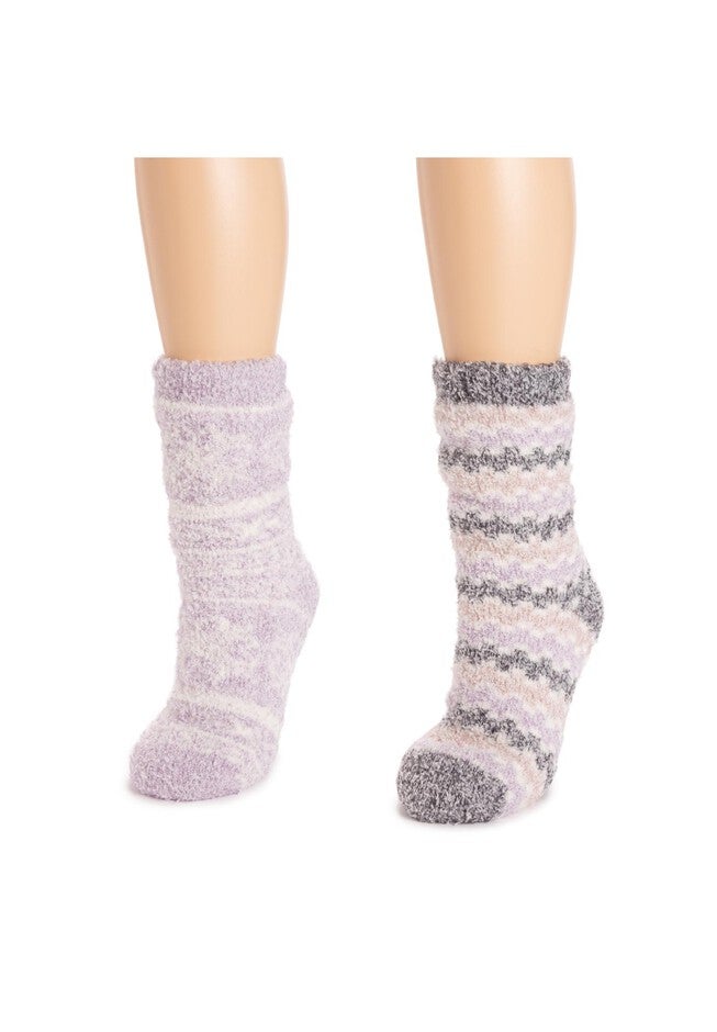 2 Pair Pack Cozy Sherpa Lined Cabin Socks, , alternate image number null