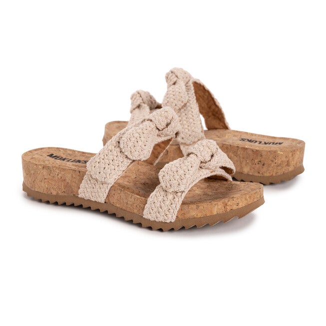 Posie Sandal, NATURAL CROCHET, alternate image number null