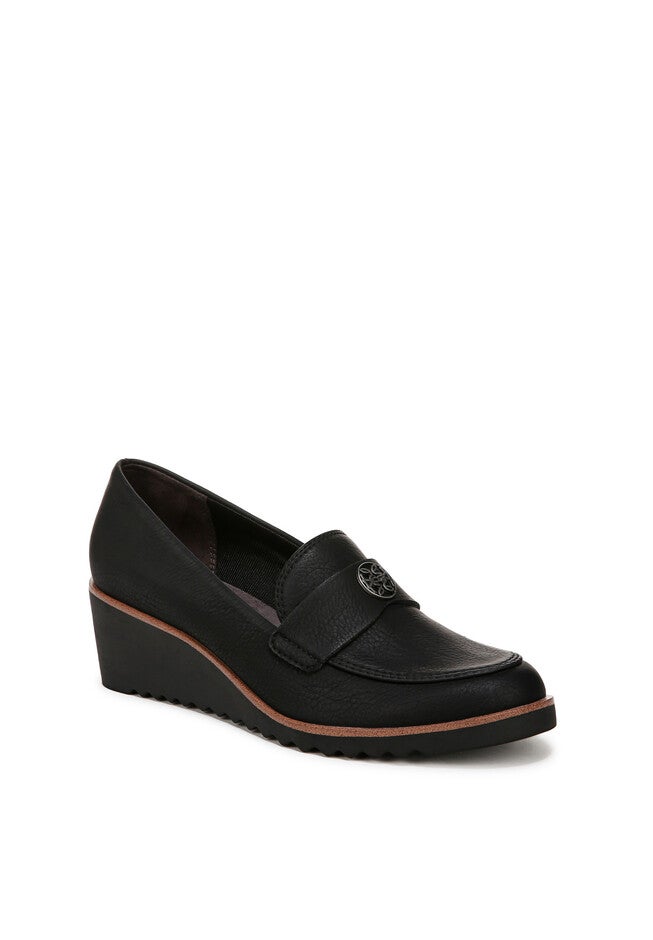Zed Wedge Heel, BLACK FAUX LEATHER, hi-res image number 0