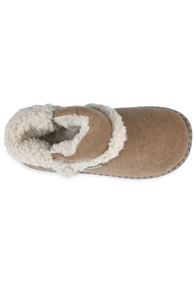 Faux Wool Felted Ankle Boot Slippers, , alternate image number null