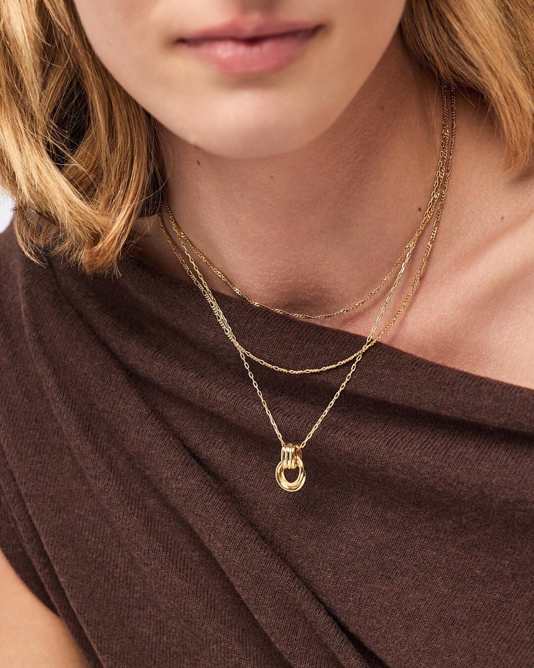 Palmer Gold Statement Necklace, GOLD, alternate image number 1