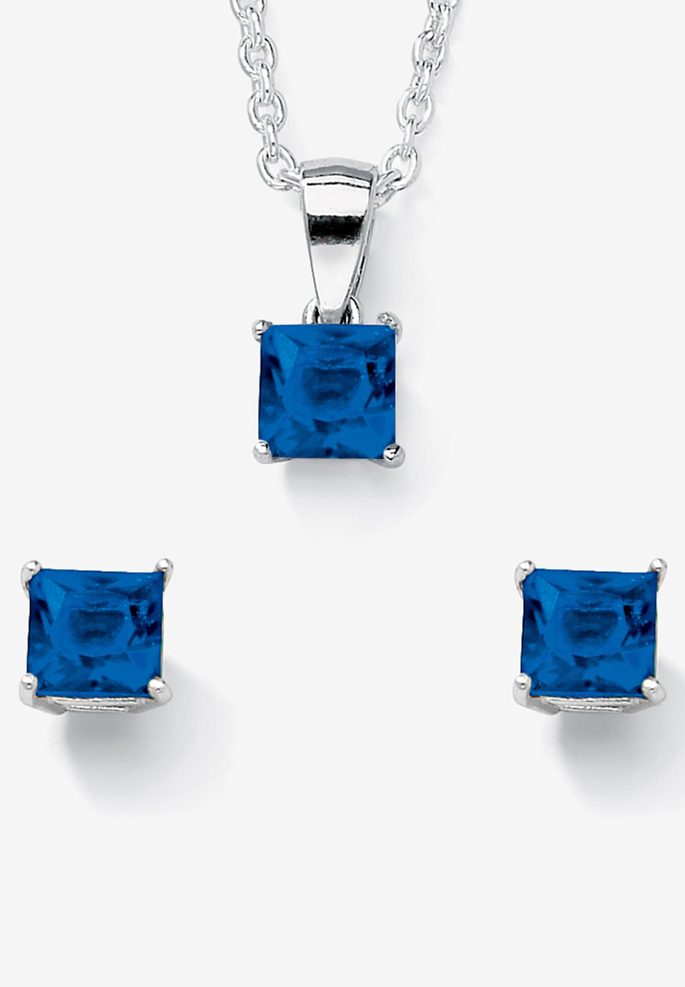 Birthstone Jewelry Set In .925 Silver, SEPTEMBER, hi-res image number 0