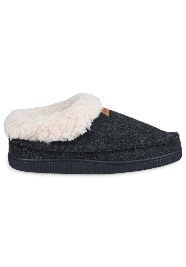 Faux Wool Mocassin Fullfoot With Collar Slipper, , alternate image number 4