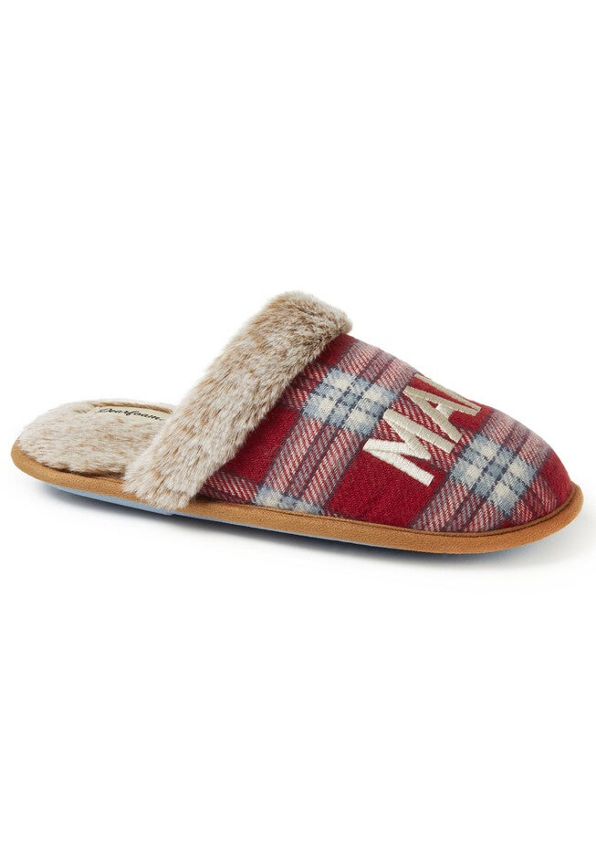 Mama Slippers, RED PLAID, hi-res image number 0