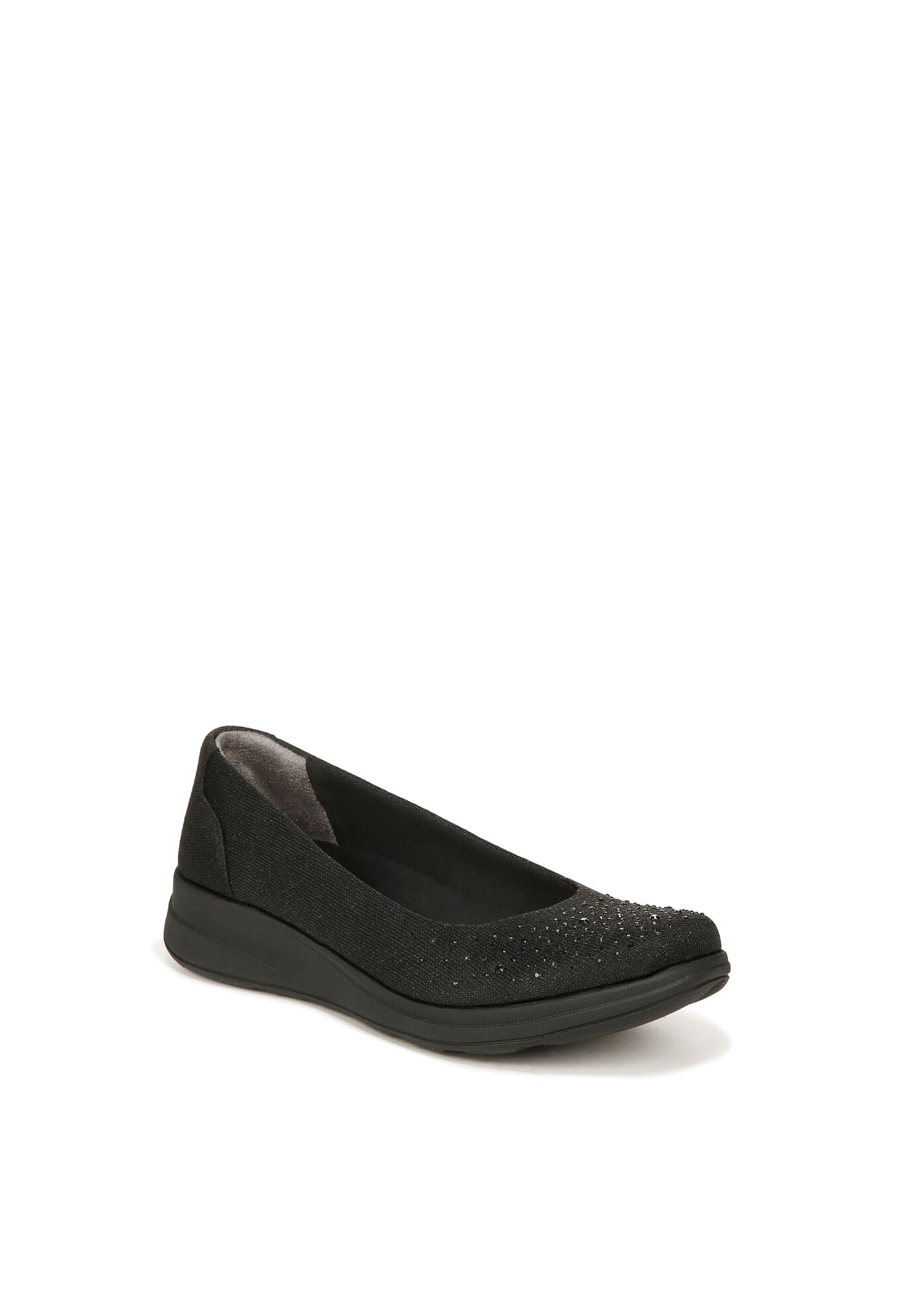 Goldenbright Slip On Flat, BLACK FABRIC, hi-res image number 0